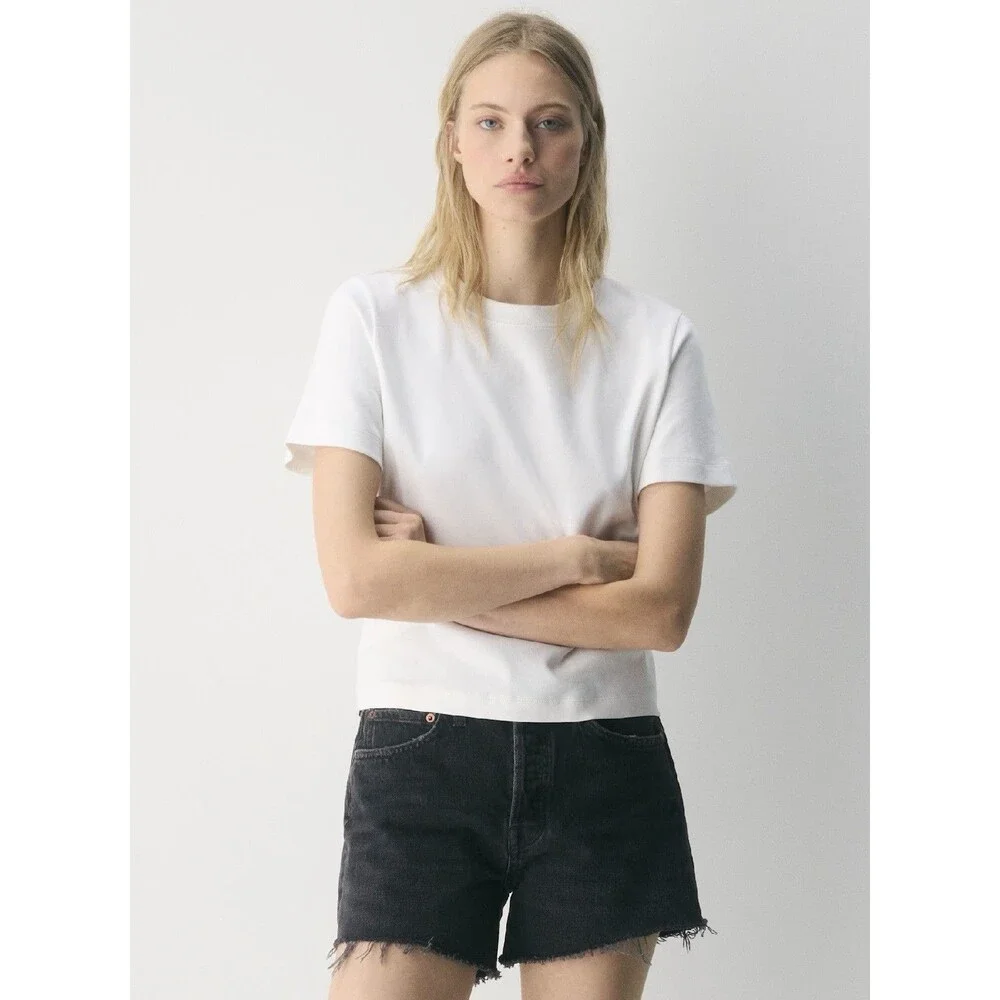 AGOLDE Parker Long Black Denim High Rise Fray Hem Jean Shorts Women’s Size 33